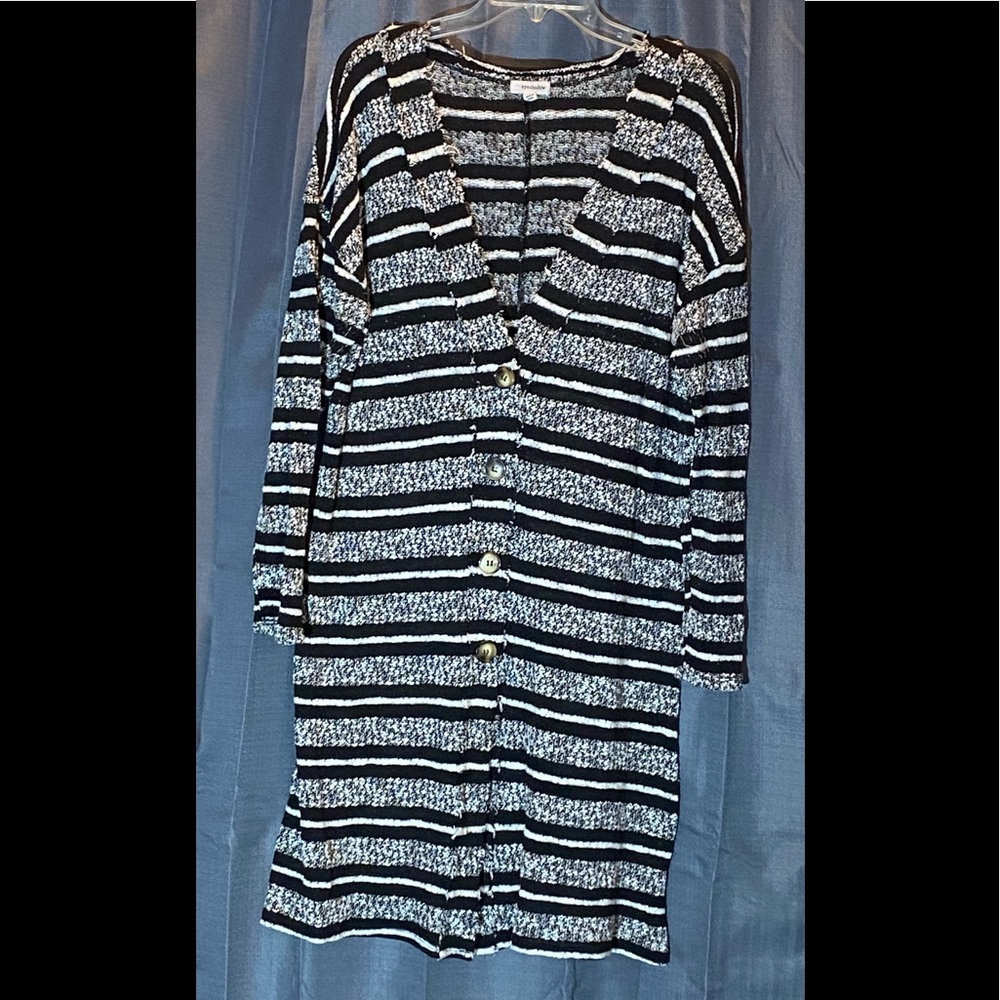 Womens 1X long open front sweater